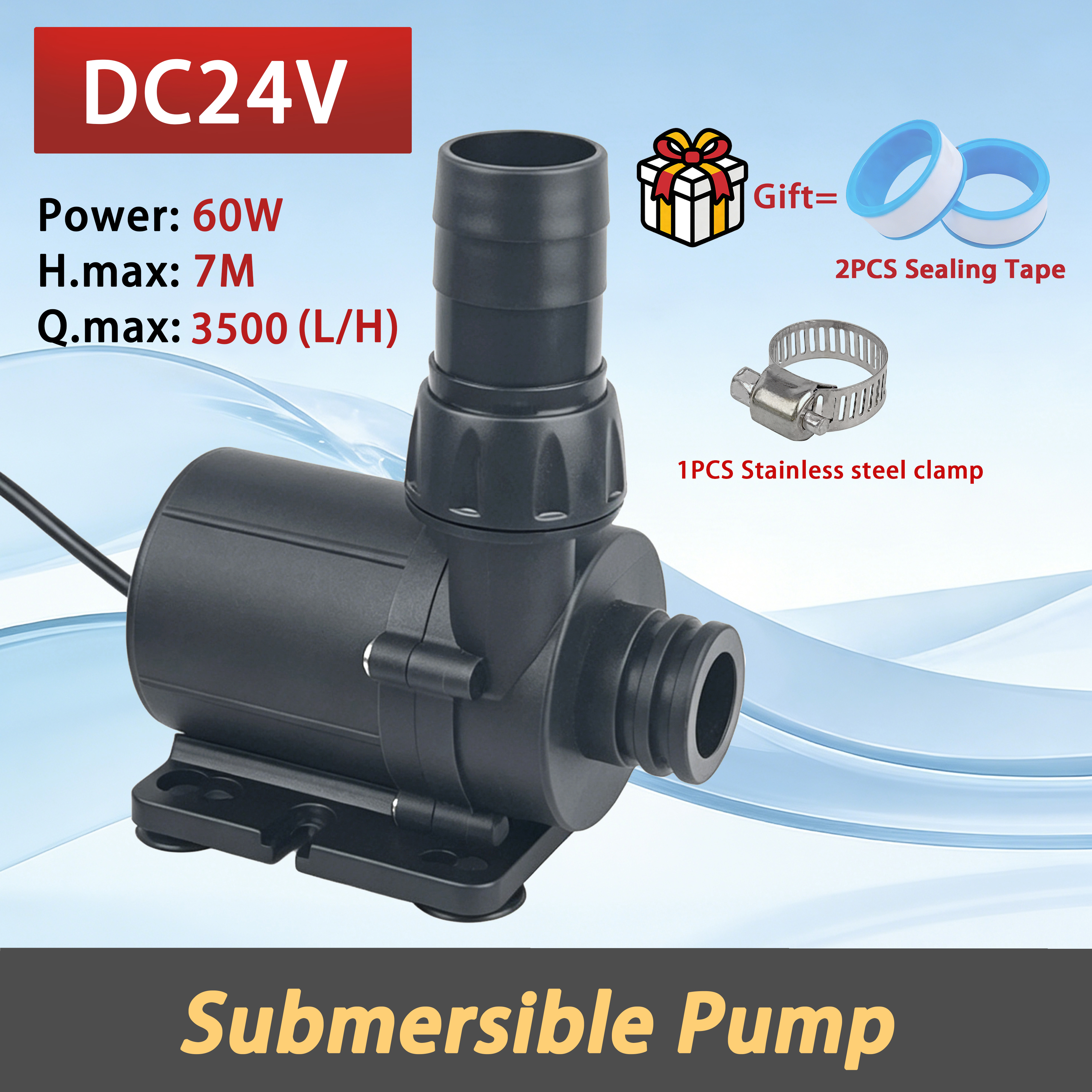 Aquarium Marine Filter - DC Brushless Direct-flow Aquarium Submersible Pump,