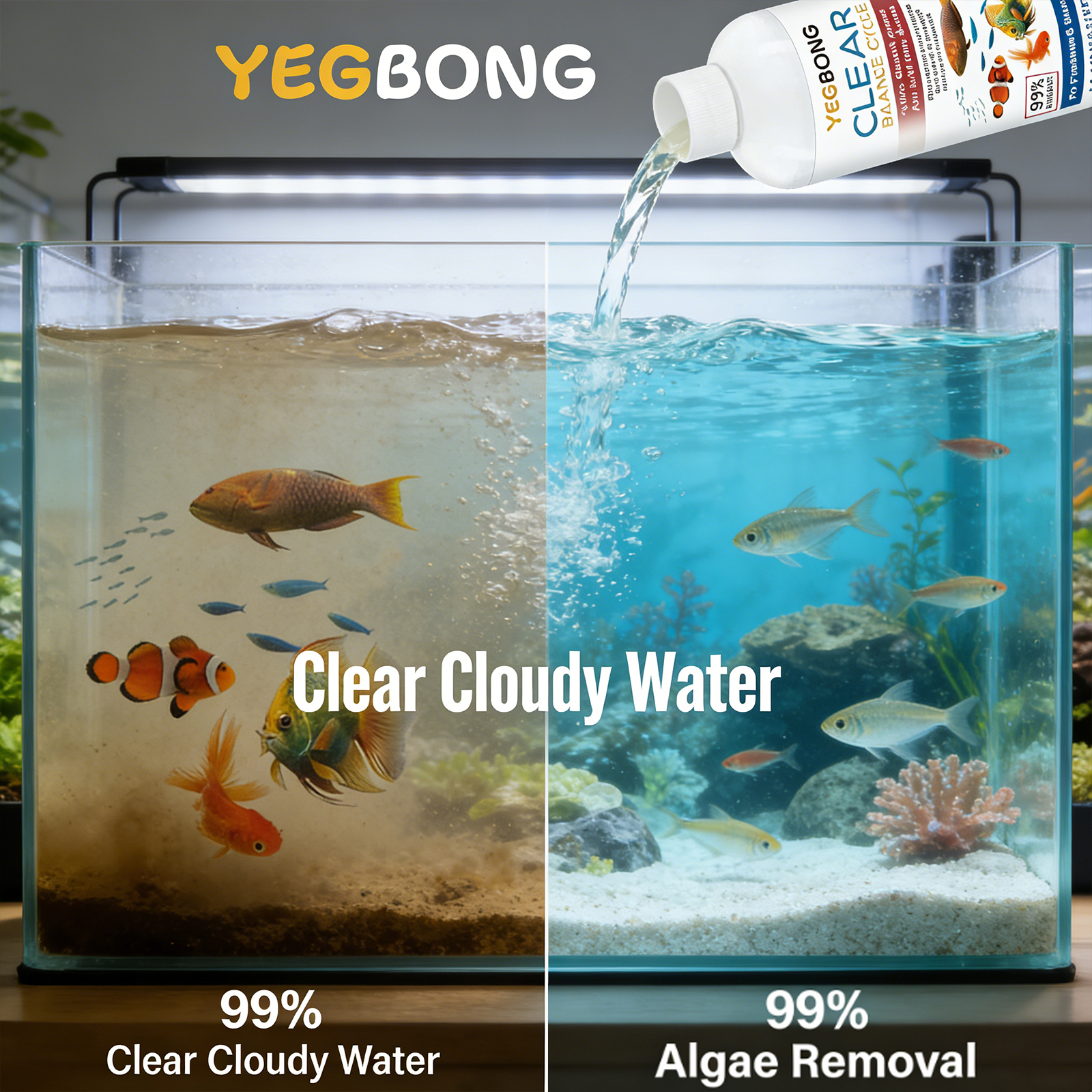 Aquarium Marine Salt - ﻿Fish Tank Water Clarifying Agent Quick