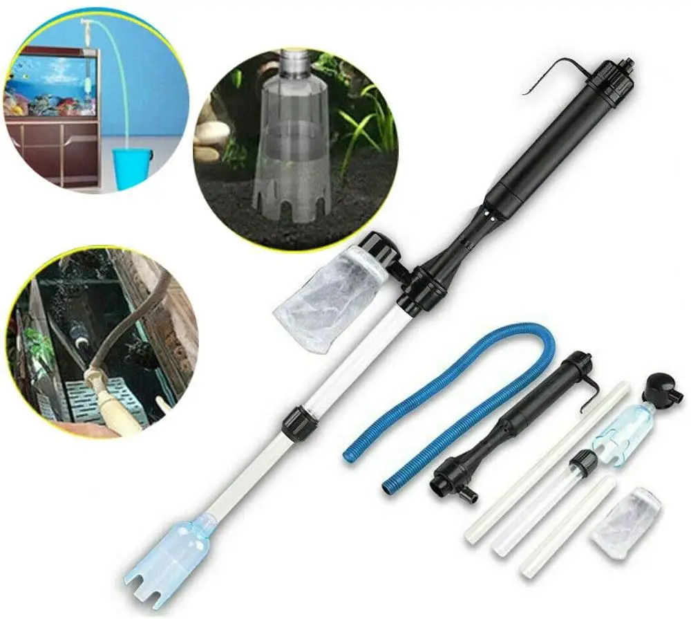 Marine Aquarium With Sump - Electric Water Changer Vacuum Siphon Pump