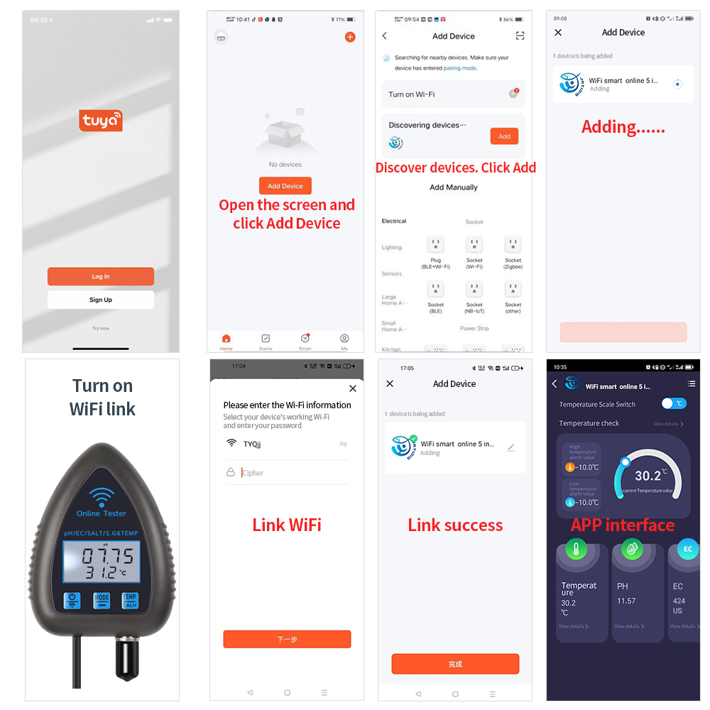 Tuya WiFi 5 in 1 Water Quality - đánh giá và giá Marine Aquarium Water Analyzer