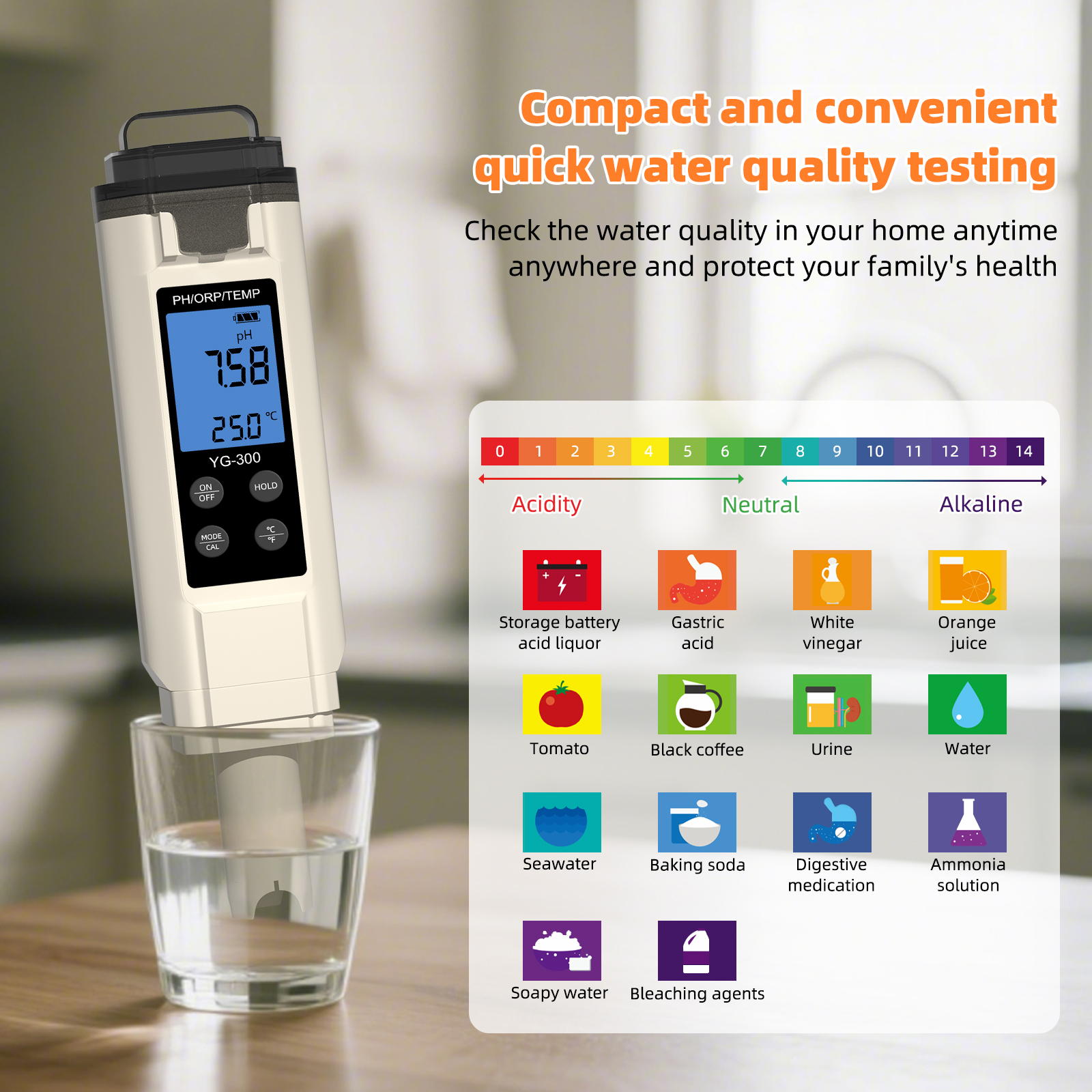 Yieryi Digital 3 in 1 PH/ORP/T - đánh giá và giá Marine Aquarium Water Analyzer