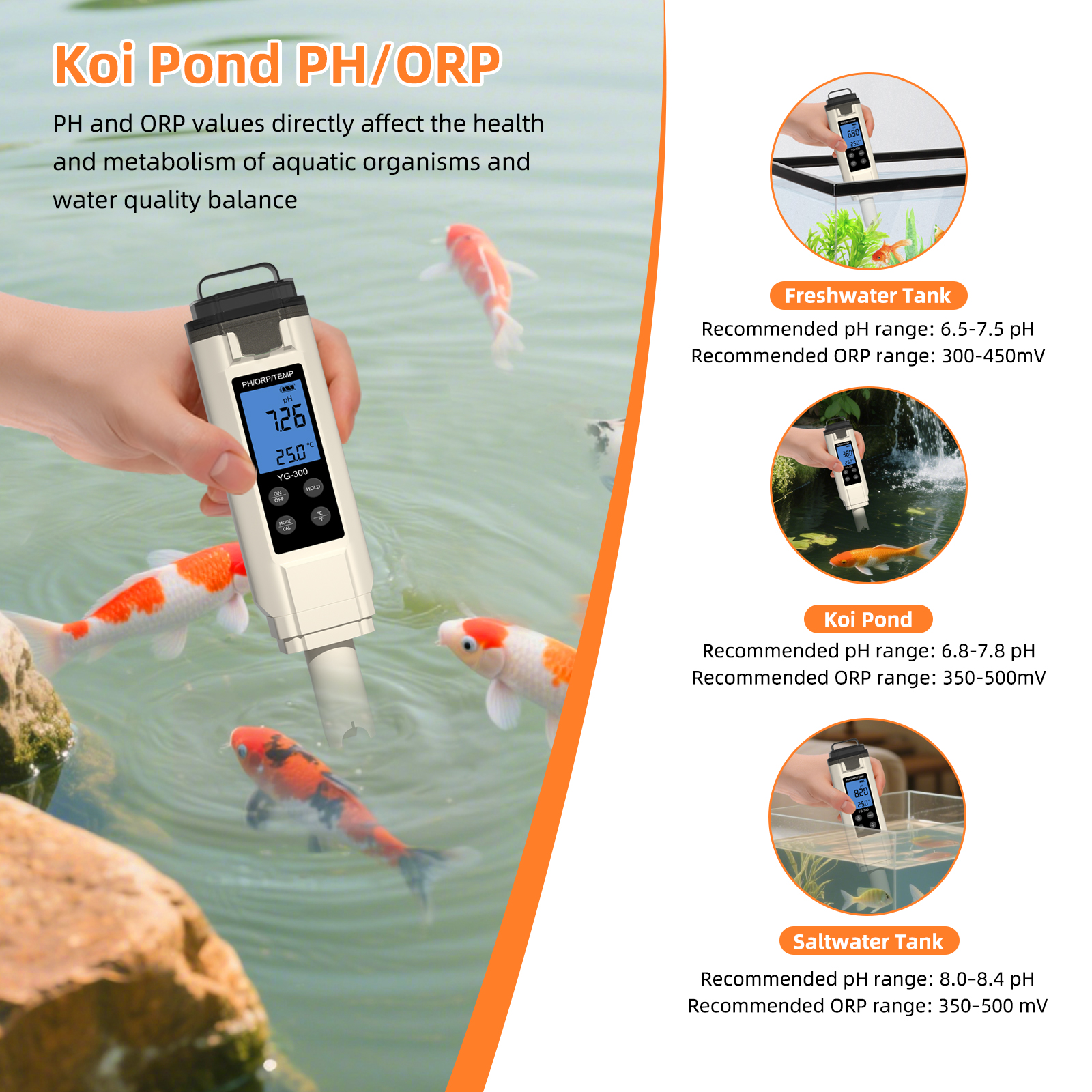 Yieryi Digital 3 in 1 PH/ORP/T - đánh giá và giá Marine Aquarium Water Analyzer
