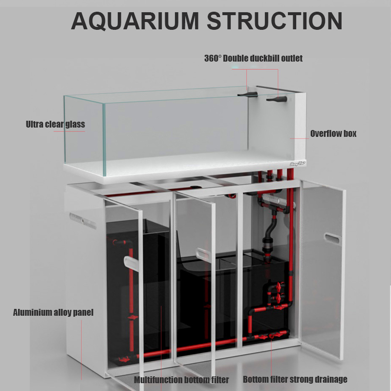 Large Modern Style Glass Fish  - đánh giá và giá Marine Aquarium Tank For Sale