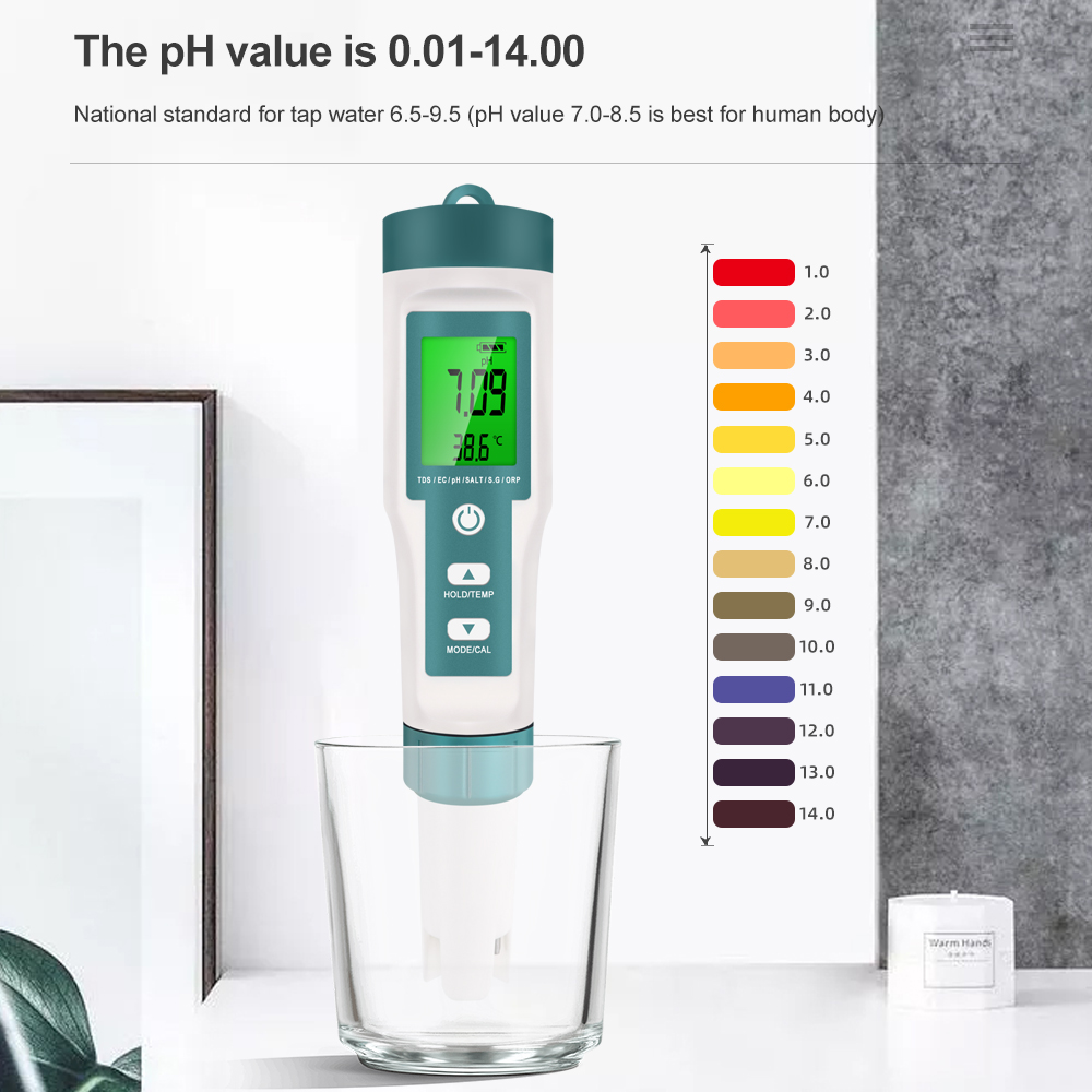 7 in 1 PH TDS EC ORP Salinity  - đánh giá và giá Marine Aquarium Water Analyzer