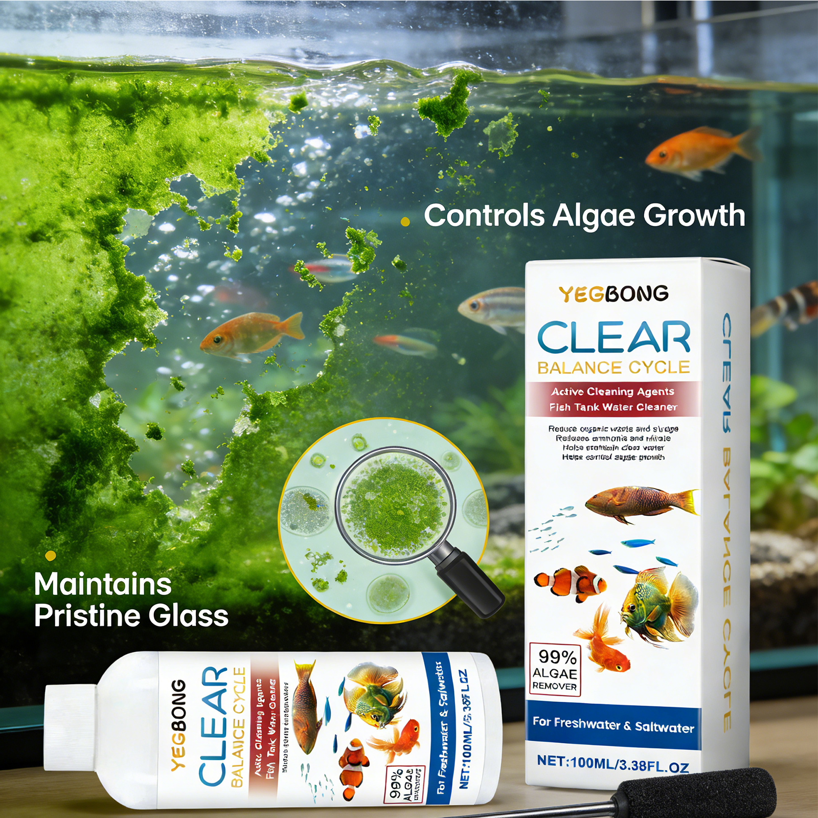 Fish Tank Water Clarifying Ag - đánh giá và giá Aquarium Marine Salt
