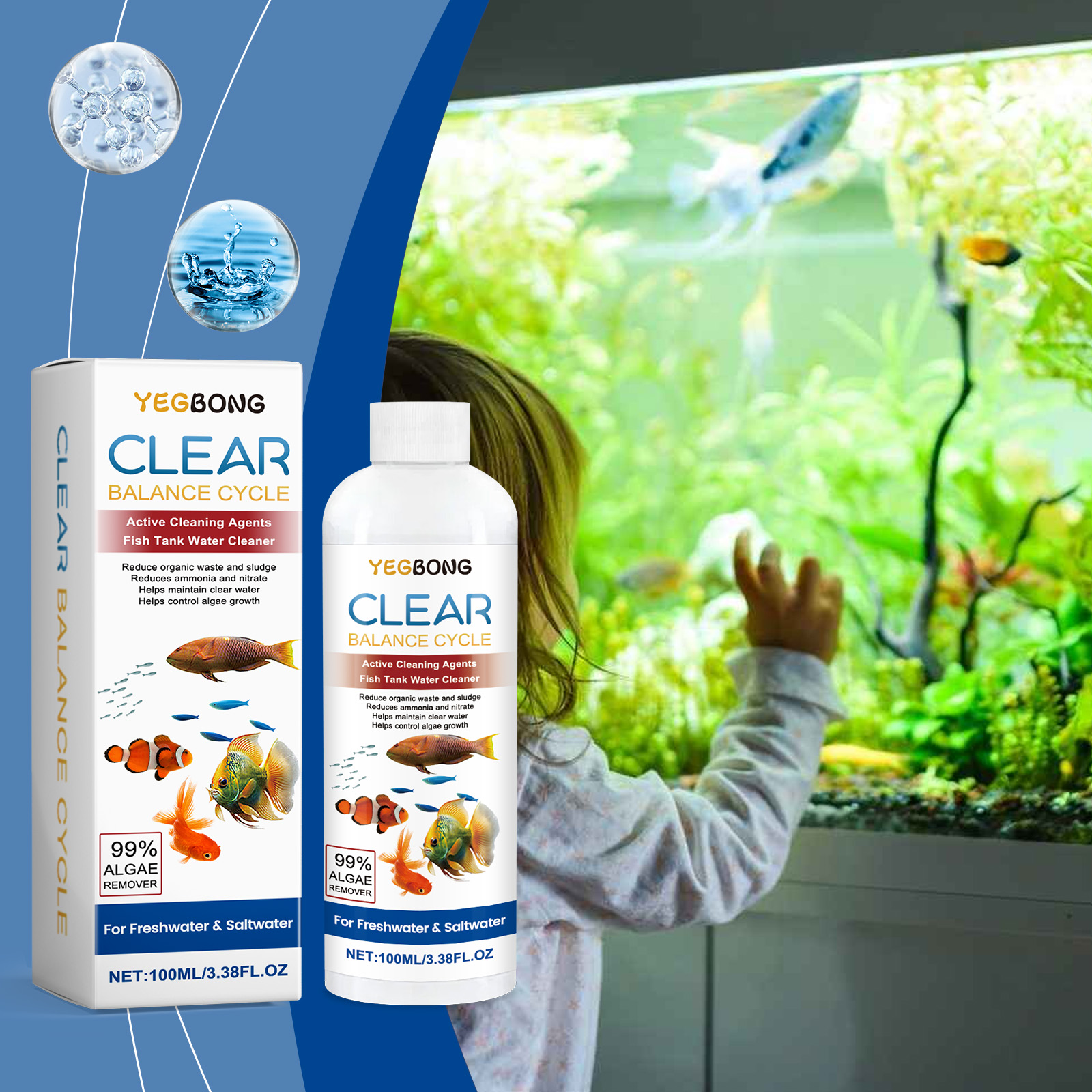 Fish Tank Water Clarifying Ag - đánh giá và giá Aquarium Marine Salt