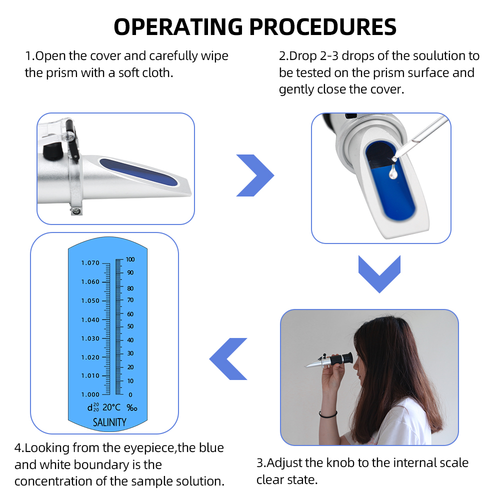 Salinity Refractometer 0-10% 1 - đánh giá và giá Aquarium Marine Salt