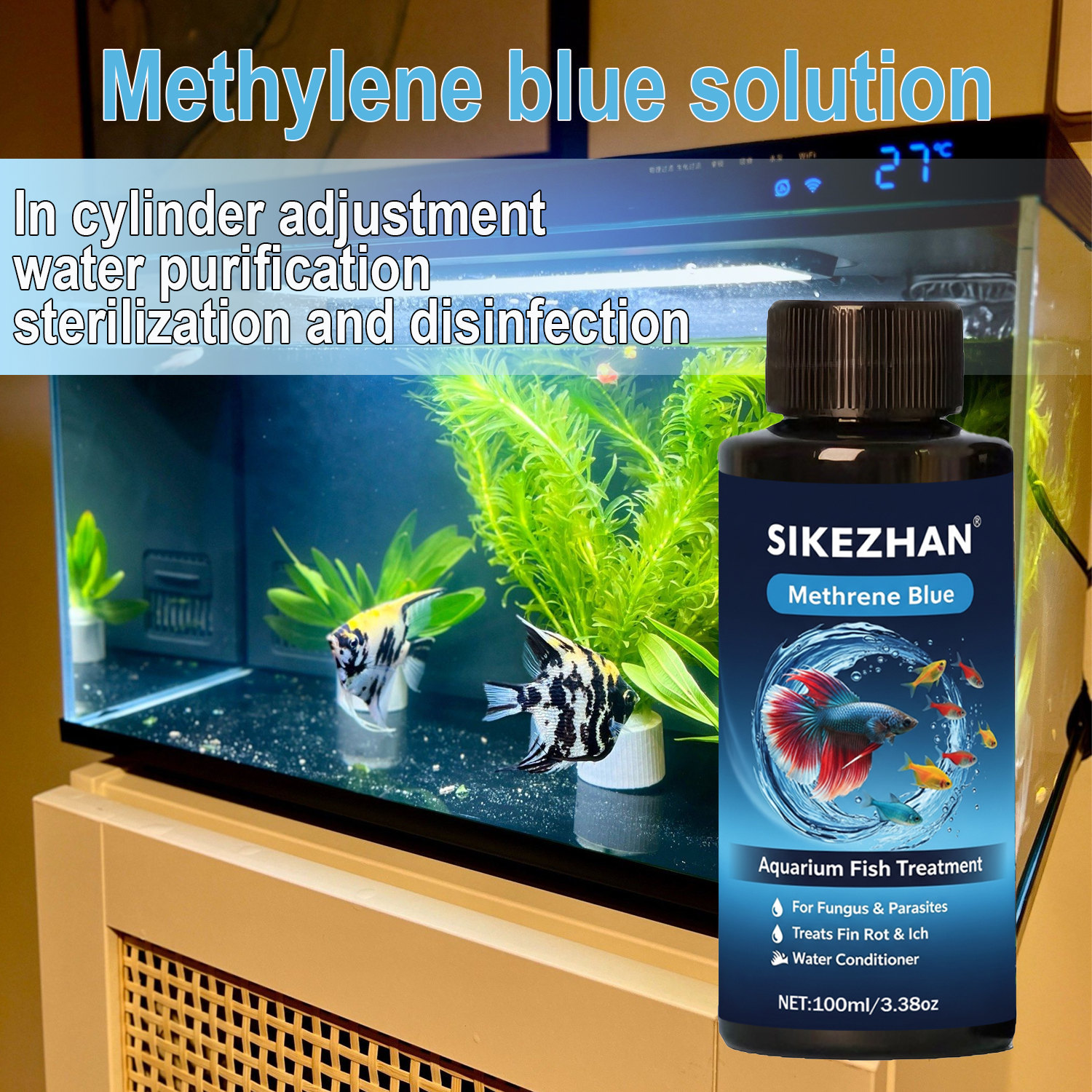 Methylene Blue Solution Aquari - đánh giá và giá Aquarium Blue Marine