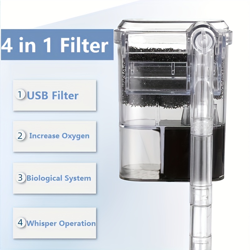 2.5W DC 5V Wall-hanging Filter - đánh giá và giá Marine Aquarium Overflow