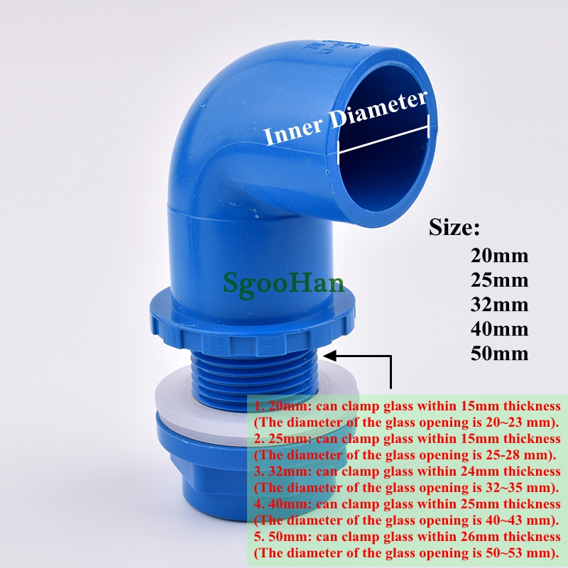 1PC 5 Size Available PVC Pipe  - đánh giá và giá Marine Aquarium Overflow