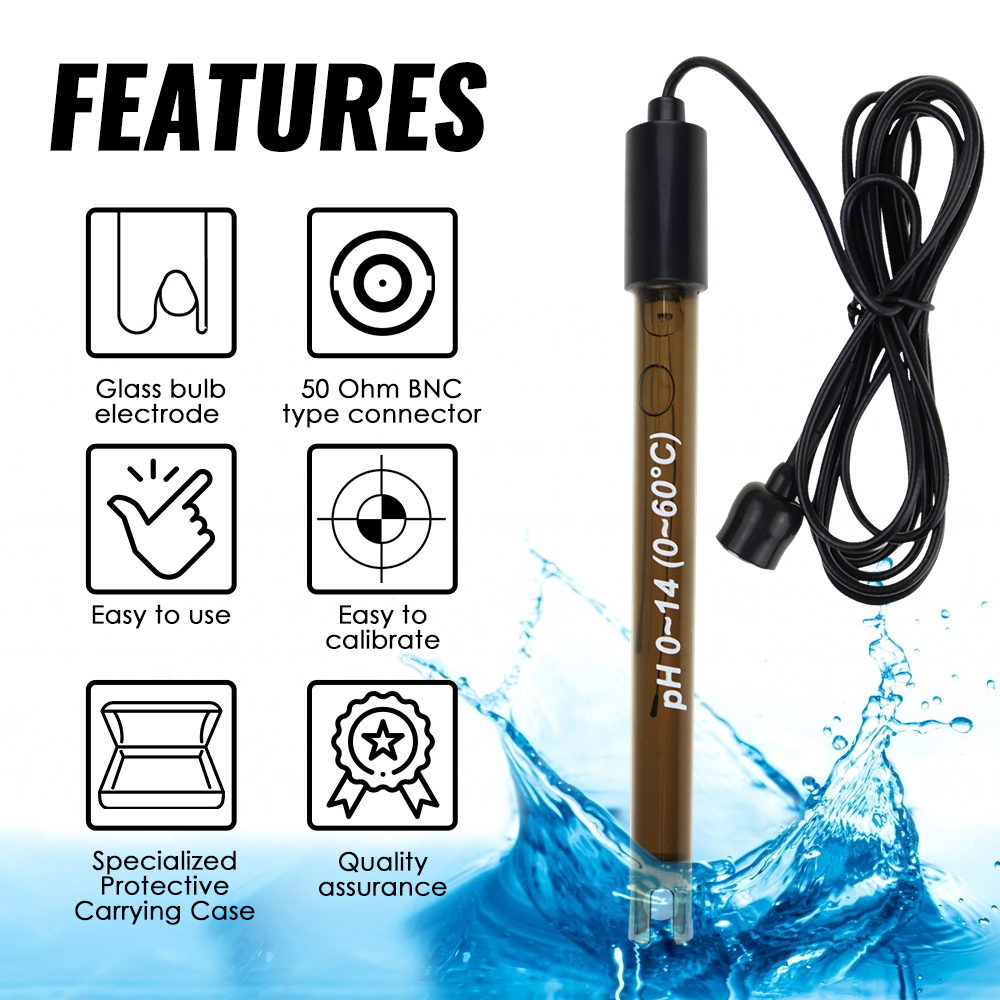 Ph Meter Ph Sonde Pool BNC Typ - đánh giá và giá Marine Aquarium Water Analyzer